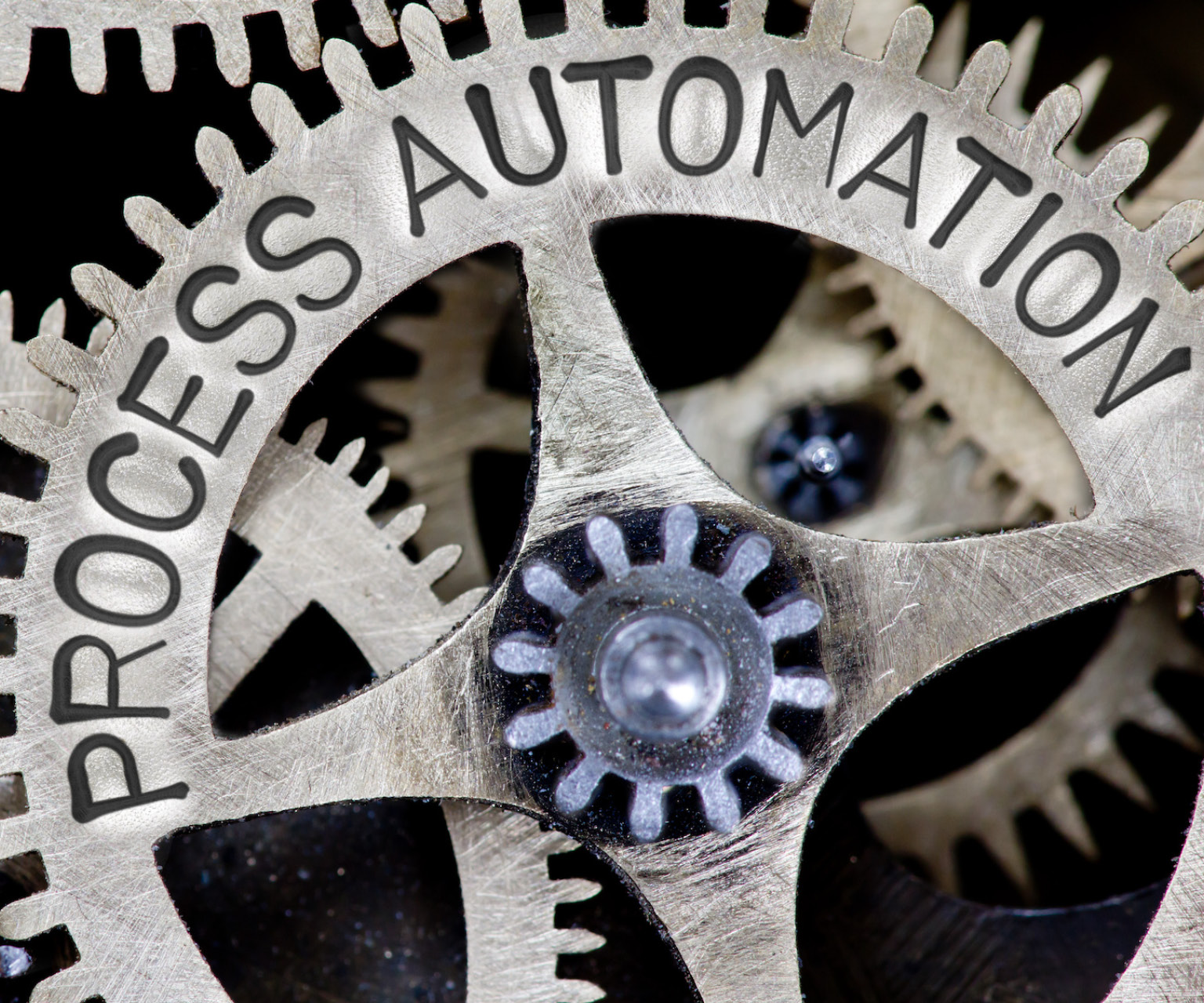 Gears with the words process automation on them. 