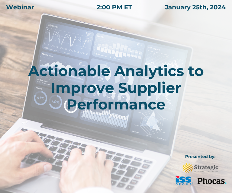 Actionable Analytics to Improve Supplier Performance